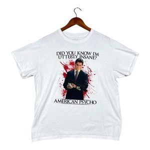 American Psycho Shirt Utterly insane Christian Bale Licensed Merchandise sz L